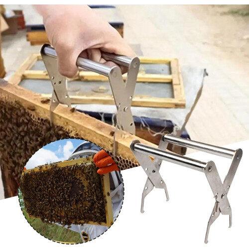 Bee Hive Tools Beekeeping Frame Grippers Stainless Steel Clamp Holder Compatible With Hive Frames 2