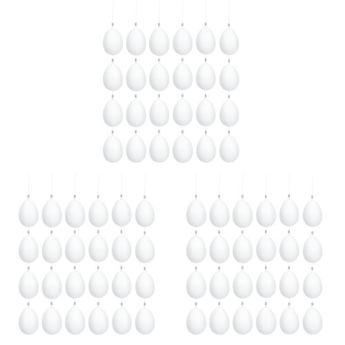 72Pcs White Easter Egg Hanging Crafts DIY Decorative Pendants for Home 2