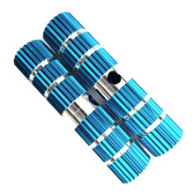 Aluminum Alloy Bike Pegs Cylinder Pedal Foot Stand Stunt Peg for Bike Rear Blue