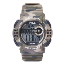 FILA Digital Mens Watch 38-171 - Khaki Camouflage