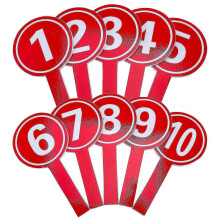 10pcs Score Paddles Handheld Number Paddles Score Boards Practical Handle Score Paddles