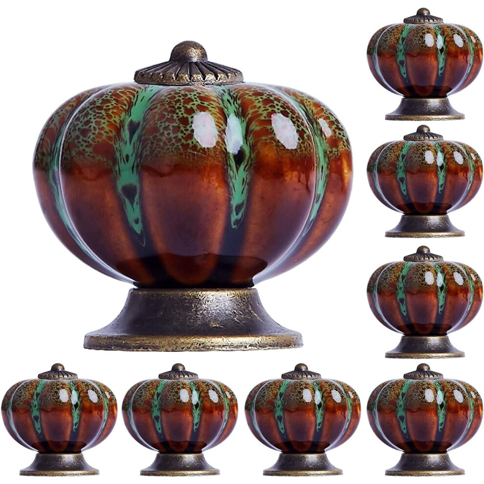 Vintage Cabinet Knobs, Decorative Door Pulls With Strong Structure And Multiple Applications, Elegant Appearance Ceramic Pumpkin Knobs For Kitchens Ba 9198585937284