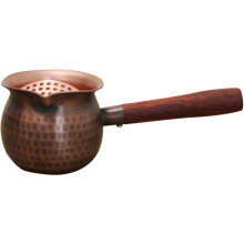 Pure Copper Milk Pot Hammered Portable Tea Kettle Kitchen Tea Maker 300ml For Hotel Office Household Restaurant