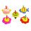 25 Pièces Jouet Bois Coloré Dessin Animé Portable Interactive 3