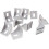 4040 mounting bracket, 40 x 40 l, aluminum, corner bracket, 10 pieces Ref: 6372 3