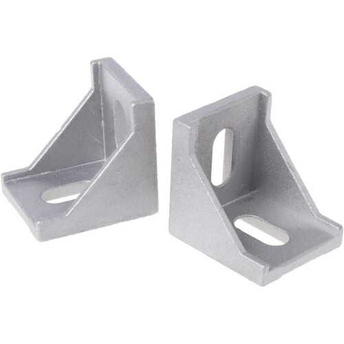 4040 mounting bracket, 40 x 40 l, aluminum, corner bracket, 10 pieces Ref: 6372 1
