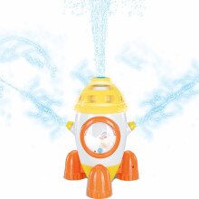 Brinquedo para banheiro, foguete de água automático, aspersor de água para crianças pequenas, brinquedo recarregável com luzes piscantes para