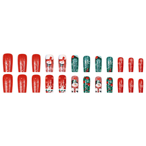 Reusable Festive False Nail Kit Including Adhesive Tabs-BKS3613 2