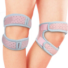 Tacaíocht Glúine le haghaidh Rith, Strapa Glúine Léimní, Taca Glúine Patella atá Deartha go hEirgeanamaíochta le hIonchur Silicone 3D le