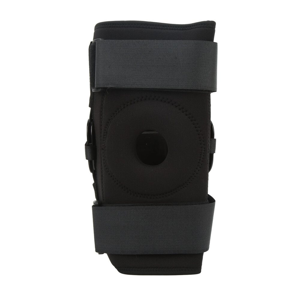 Wrap Around Hinged Knee Brace for Arthritis and Sports Injuries, Dual-Pivoting Hinges with Stabilizing Support and Kneecap Cushioning, Adjustable Comp