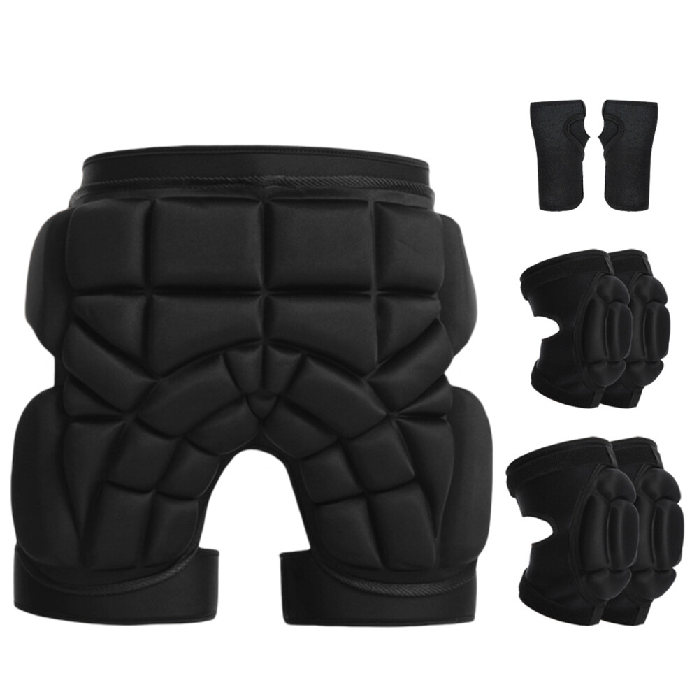 3D Protective Hip Shorts, EVA Protection Pad for Snowboarding Skating Skiing Outdoor Sports, Full Coverage Rear End Impact Resistance Padded Safety Sh