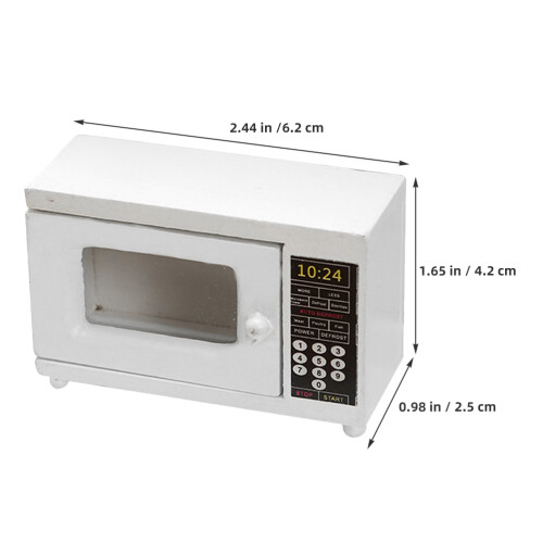 2Pcs Mini Microwave Oven 1:12 Scale Dollhouse Kitchen Appliance Set 2