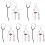 5 Sets Mini Doctor Tools With Stethoscope And Syringe For Doll House 8