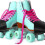 2Pcs Foldable Roller Skate Toe Covers Leather Skate Shoe-Tibet 5