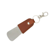 Ergonomic Stainless Steel Shoe Horn 13cm Travel Size-brown