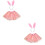 2 Set con Cerchietto Orecchie Coniglio e Gonna 6