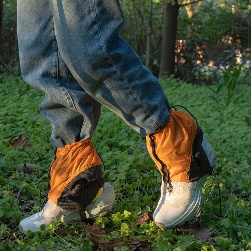 Silicone Coated Low Ankle Gaiters Windproof-Vital Orange 1