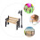 6 Set Da 4 Mini Con Pali E Lampioni Bambini 6
