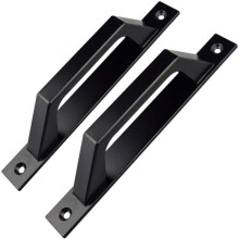Aluminium Alloy Handle Alternative, D Shaped Gate Handle Carbon Build Matte Black Rust Resistant Smooth Touch Pull For Sliding Barn Door, Suitable For