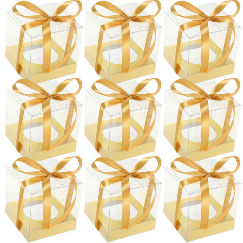 30 Pezzi Scatole Trasparenti Per Torta Mousse Con Decorativo