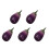 5Pcs Realistic Plastic Eggplant Decorations For Home And Party Display 5
