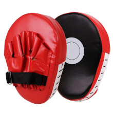 5 Finger Hand Target  Leather Curved Boxing Hand Target Breathable Curved Batting Gloves Boxing Gloves for Martial Arts Training Black Red Ref: 8538