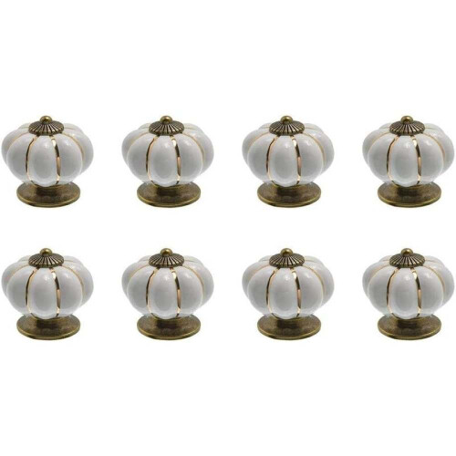 Ceramic Cabinet Knob Pull Handle, Retro Ceramic Cupboard Drawer Pull Handle Vintage Romantic Elegant Ceramic Knobs for Kitchen Bathroom Bedroom Furnit