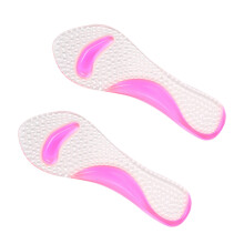 Shock Absorbing 3/4 Length Insoles for High Heels Gel Arch-Red