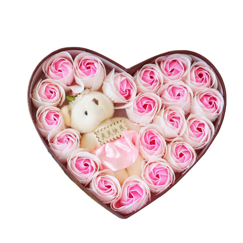 1 Pezzo 20 Rose Confezione A Forma Cuore 1
