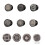 Multipurpose Sandal Decorations Metallic Shoe Buttons-No. 17 3