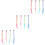 48 Pezzi Parrucche Colorate Per Per Feste 6