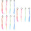 48 Pezzi Parrucche Colorate Per Per Feste 8
