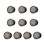 Detachable Sandal Decorations Buttons 10Pieces Metallic-No. 1 1