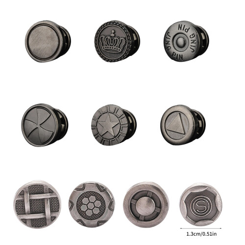 Detachable Sandal Decorations Buttons 10Pieces Metallic-No. 1 2
