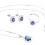 4Set Collana Con Pendente Cristallo E Per 3