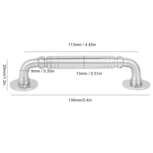Cabinet Pull Knobs Comfortable Grip, Modern Style Stainless Steel Drawer Handles for Kitchen and Bathroom, Durable Design Rust Resistant Pulls, Solid 1