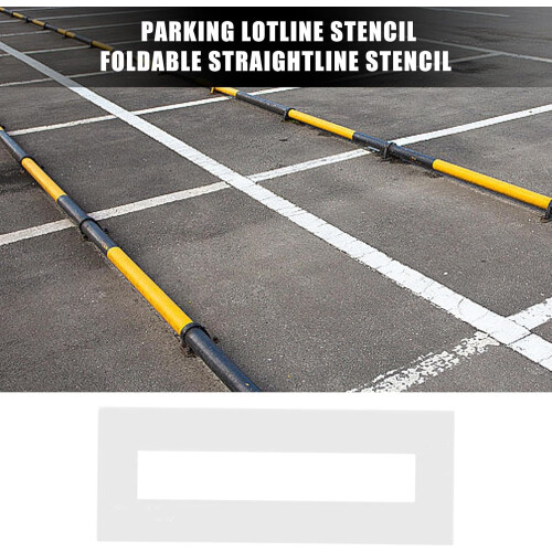 Parking Lot Stripe Stencil, Foldable Pavement Stencil, Reusable Straight Lines Stencil Ref: 2803 2