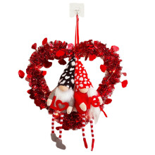 Elegante hartkrans voor Valentijnsdag voordeur, huis- en
