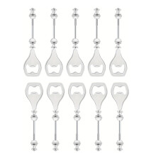 10 stuks Ergonomische roestvrijstalen bierflesopener,