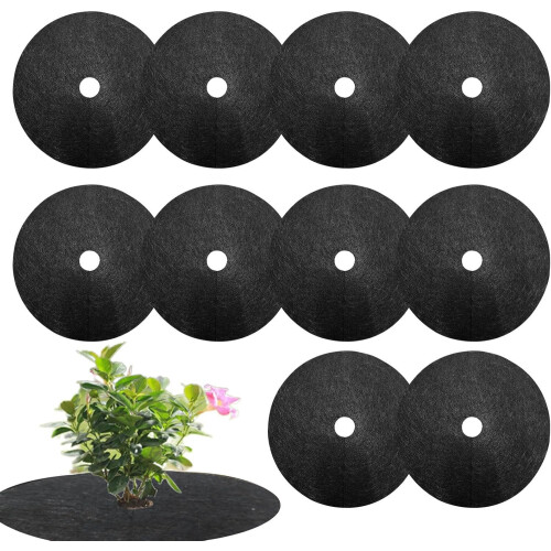Tree Protection Weed Mats, Mulch Discs, Weed Mat Garden, Mulch Ring 32 cm 2