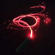 LED Fibre Optic Dance Whip with 4 Modes, 360 Rotatable for Dance, Parties Black