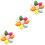 72Pcs Assorted Color DIY Easter Hand-Painted Plastic Decor 6