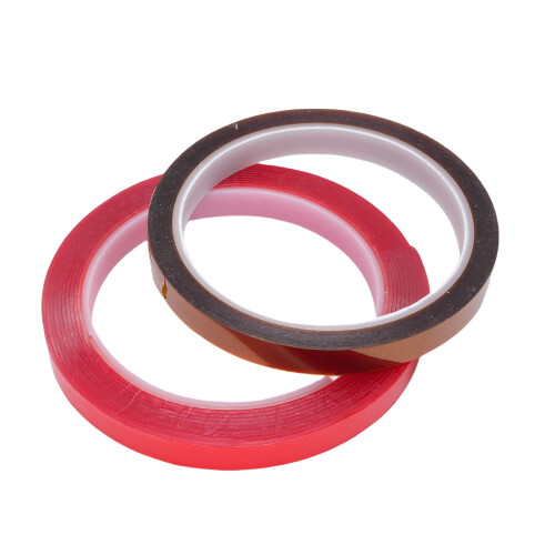 2 Rollen Thermosublimations-Pressband, rot und 2