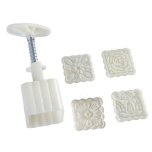 Plastic vierkante Mooncakes-vorm gebakvormen met 4 stempels voor