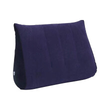 Inflatable Wedge Pillow Dark Blue, Leg Elevation Cushion, Lumbar Support, Body Positioner For Camping, Yoga, Home Use