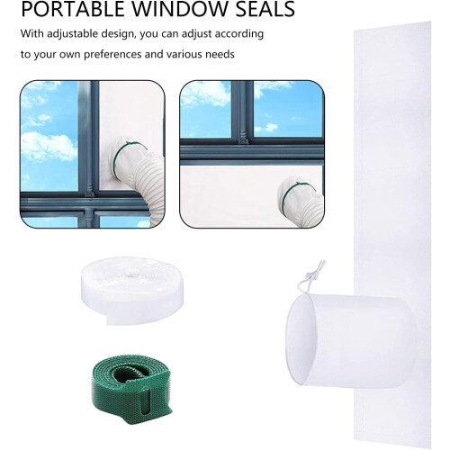 Multipurpose window sealing conditioner set for portable and dryer, adjustable length, complete sealing Ref: 5790 2