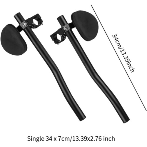 2 pieces bicycle armrest bar, bicycle armrest handlebar, clipon, TT handlebar, bar 2
