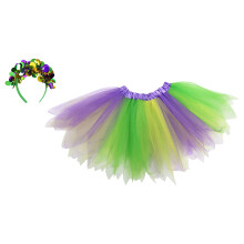 Set Cerchietto Per E Gonna Tutu Mardi Gras Per