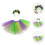Set Cerchietto Per E Gonna Tutu Mardi Gras Per 9