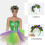 Set Cerchietto Per E Gonna Tutu Mardi Gras Per 11